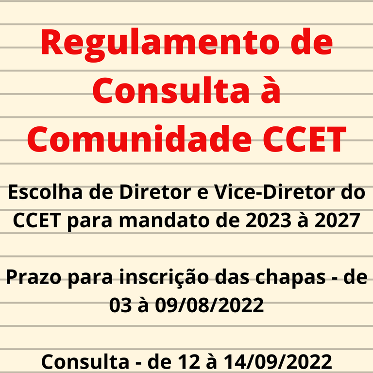 Eleição CCET