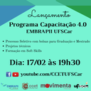 Live de Lançamento do Programa Capacitação 4.0 no âmbito da EMBRAPII UFSCar