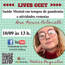 Lives CCET: Saúde Mental em tempos de pandemia e atividades remotas